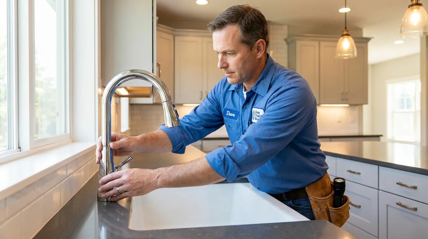 Kitchen faucet installation by Johns Plumbing LLC in New Haven
